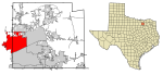 Collin County Texas Incorporated Areas Frisco highlighted